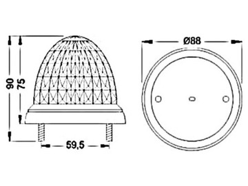 Лампа сигнальная 18 LED KOGUT 12V 24V Качество