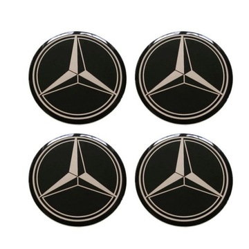 EMBLEMATY NA KOŁPAKI FELGI dekielki kapsle NAKLEJKI MERCEDES 55mm