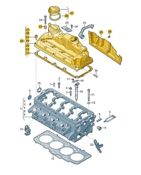 KRYT VENTILU PCV VW AUDI 2.0 ASO ORIGINÁLNÍ