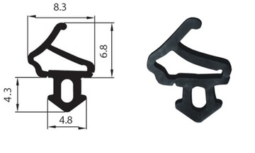 Уплотнители - оконный уплотнитель ПВХ S-1172