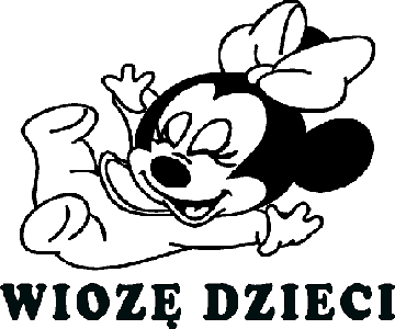 Naklejka ZEWNĘTRZNA Wiozę Dziecko w Samochodzie Aucie Dużo wzorów