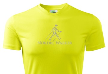 WIDOCZNY T-SHIRT ODBLASKOWY NORDIC WALKING THERM