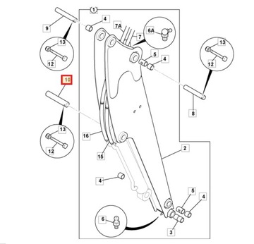 ШТИФТ ЦИЛИНДРА РЫЧАГА 811/50177 JCB 8014-8020