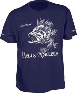 Koszulka Dragon Hells Anglers Okoń XXL granatowa