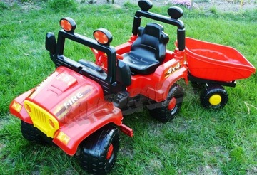 SAMOCHÓD TERENOWY JEEP NA PEDAŁY+ PRZYCZEPA+GRATIS