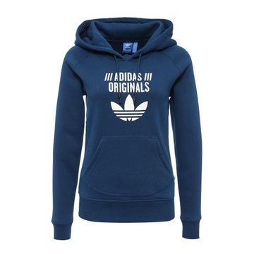 ADIDAS ORIGINALS TREFOIL 3D LOGO NAVY HOODIE r 42