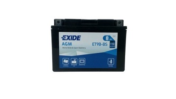 АККУМУЛЯТОР ДЛЯ МОТОЦИКЛА EXIDE BIKE AGM YT9B-BS 12V