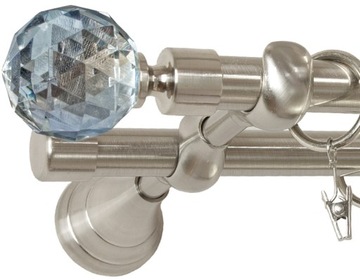 KARNISZ CRYSTAL 200 cm PODWÓJNY 2,0 karnisze fi 19