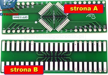 Płytka drukowana QFP44 na DIP44____________PCB-116