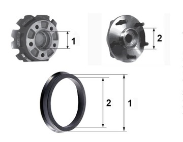Центрирующие кольца 70.1/57.1 300 типоразмера 4 шт.
