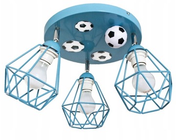 Lampa sufitowa MUNDIAL 3 DIAMOND druciak niebieski