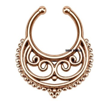 FAKE KLIPS DO NOSA SEPTUM ROSE GOLD