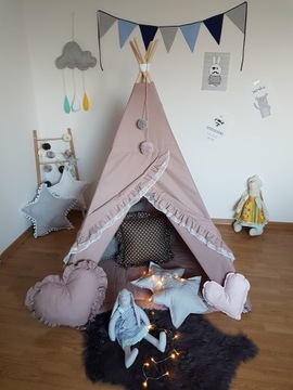 Комплект палатки Tipi, оборка + занавеска, ЦВЕТ на выбор