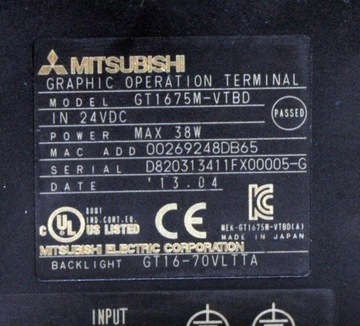 GT1675M-VTBD Сенсорная панель Mitsubishi GOT1000 HMI