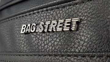 Большая мужская горизонтальная сумка для работы Bag Street 1801, черная экокожа