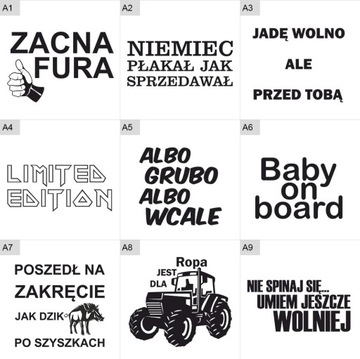 Naklejki na Samochód, Auto, 40W Stickers 20CM HIT!