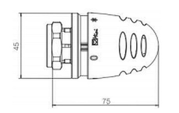 МИНИ-ТЕРМОСТАТИЧЕСКАЯ ГОЛОВКА ГЕРЦ M30x1,5 ДЛЯ PURMO