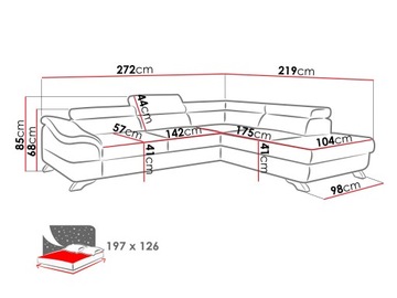 CORNER SOFA KLARA - Диван угловой для гостиной - P