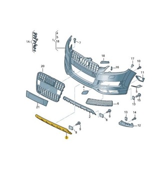БАМПЕР СПОЙЛЕР РЕШЕТКА ПЕРЕДНЯЯ НИЖНЯЯ AUDI Q7 SLINE