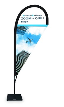 Flaga z wydrukowaną grafiką 110x343 cm Zoom Quill