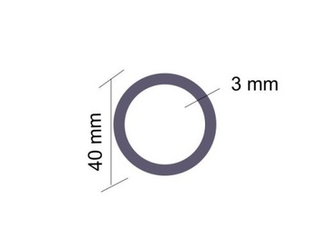 Алюминиевая круглая труба 40/3 мм - 1 м