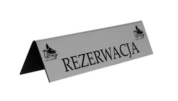 TABLICZKA INFORMACYJNA REZERWACJA NA STÓŁ - GRAWER 15x5 cm