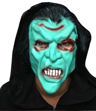 Maska Zombie Frankenstein Wampir Kły Halloween