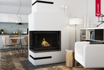 фото ориг. №4, Lattice fireplace backlash angular 600x400x90 2 pcs black