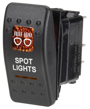CARLING PRZELACZNIK IP68 WLACZNIK LED 12-24V 20A POMARANCZOWY SPOT LIGHTS