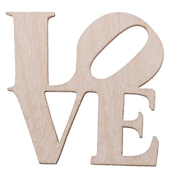 Ozdoby ze sklejki dekor LOVE decoupage WESELE