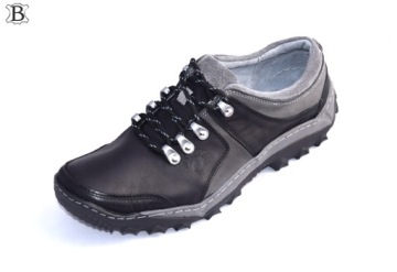 ТРЕККИНГОВЫЕ БОТИНКИ ИЗ ПОЛИРОВАННОЙ КОЖИ 27