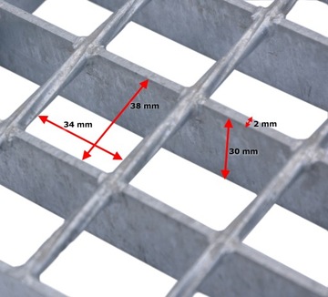 МОСТОВАЯ РЕШЕТКА WEMA 500X1000 мм 30x2 ОЦИНКОВАННАЯ