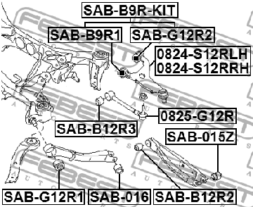 SUBARU FORESTER 07-12 РЫЧАГ ЗАДНИЙ ВЕРХНИЙ ЛЕВЫЙ