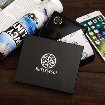 МУЖСКОЙ КОЖАНЫЙ КОШЕЛЕК BETLEWSKI RFID НА МОЛНИИ
