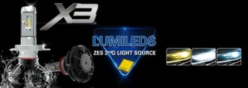 Лампы 2шт LED H4 X3 ZES 50W 12000lm LUMILEDS