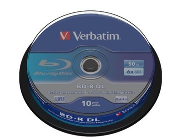 VERBATIM BD-R DL BLU-RAY 50GB 6x cake 10 szt 43746