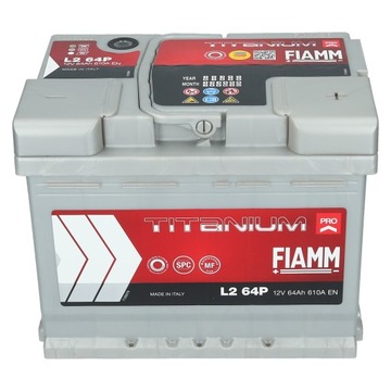 Аккумулятор FIAMM Titanium PRO L2 64P 64Ah 610A P+