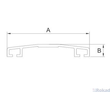 Profil górny alu łączący do poliwęglan 60x9 2m