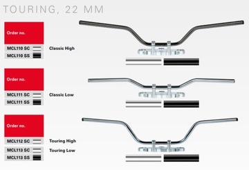 РУЛЬ TRW LUCAS STEEL 22MM TOURING HIGH GLOSS CHROME