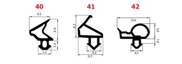 1м = 1,49 зл. 2м ПРОКЛАДКИ ПРОКЛАДКА для окна ПАНОРАМЫ