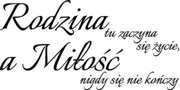 Napisy samoprzylepne na ścianę naklejka W tym domu 200 cm