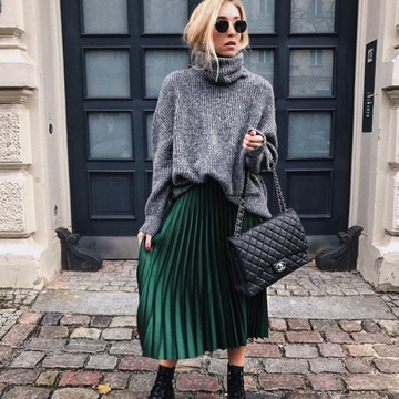 Плиссированная юбка Blogger Blog — ZARA Lux M
