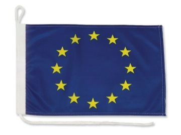 FLAGA UNIA EUROPEJSKA NA JACHT 40x30 CM JACHTOWA BANDERA - MATERIAŁ PREMIUM