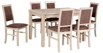 Zestaw 16: stół 120/150x80 + 6 krzeseł PROMOCJA