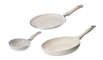 PATELNIA GRANITA Z POWŁOKĄ NON STICK 24 CM GALICJA INDUKCJA + ŁOPATKA NYLON