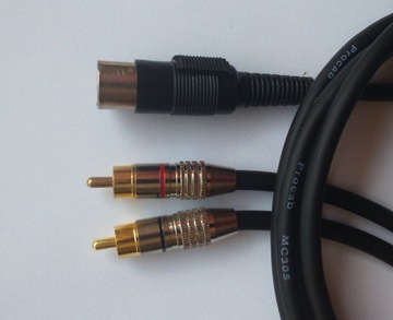 IMG kabel - wtyk DIN5 / 2RCA(2czincz wtyk) 0.75m