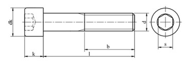 Винты M12x40 черные 12,9 DIN 912 PG 2 шт.