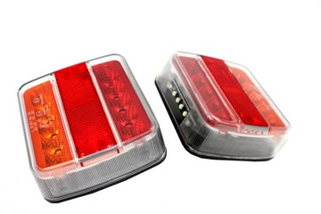 ПАРА СВЕТОДИОДНЫХ ЗАДНИХ ФОНАРОВ КОМБИНИРОВАННЫЕ КВАДРАТНЫЕ ПРИЦЕПЫ