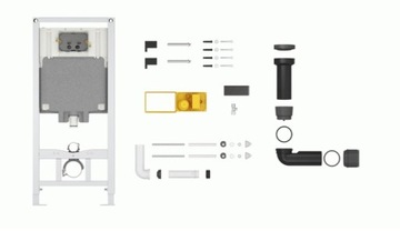 ОТЛИЧНАЯ РАМА ДЛЯ УНИТАЗА SHIRO 2.0+ОПОРЫ+КНОПКА+M