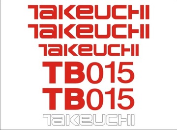 NAKLEJKI NALEPKI - TAKEUCHI TB015 + piktogramy